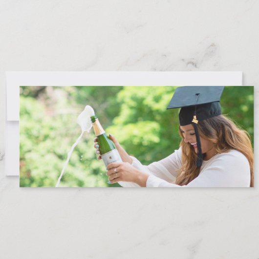 Fotogradatiepartij Elegant modern script Kaart (Achterkant)