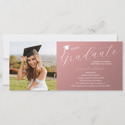 Fotogradatiepartij Elegant modern script Kaart (Voorkant)