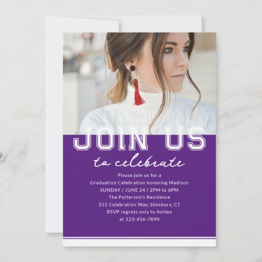 Fotogradatiepartij Elegant modern script Kaart (Achterkant)