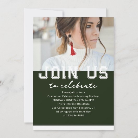 Fotogradatiepartij Elegant modern script Kaart (Achterkant)