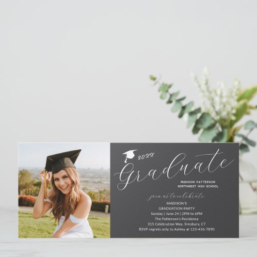 Fotogradatiepartij Elegant modern script Kaart (Staand voorkant)