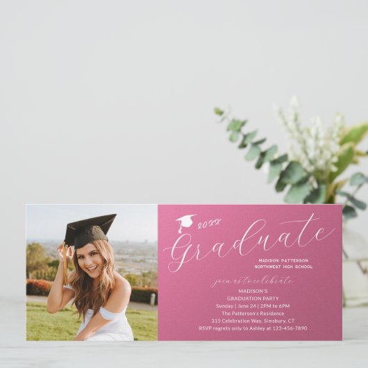 Fotogradatiepartij Elegant modern script Kaart (Staand voorkant)