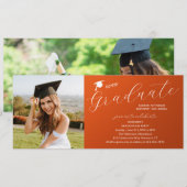 Fotogradatiepartij Elegant modern script Kaart (Voorkant / Achterkant)