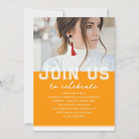 Fotogradatiepartij Elegant modern script Kaart (Achterkant)