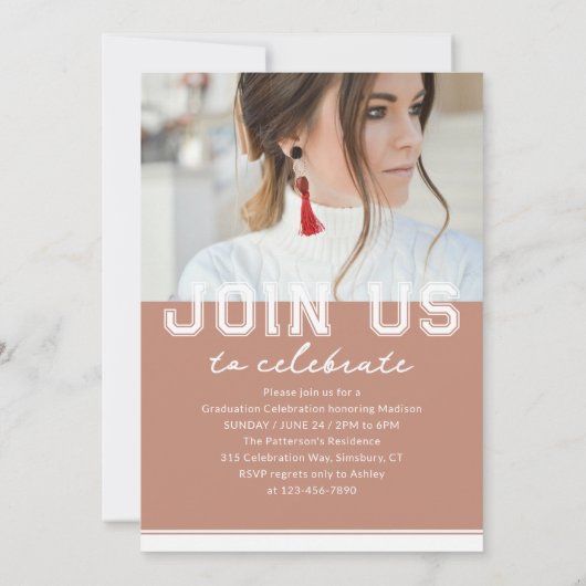 Fotogradatiepartij Elegant modern script Kaart (Achterkant)