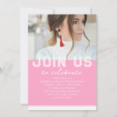 Fotogradatiepartij Elegant modern script Kaart (Achterkant)