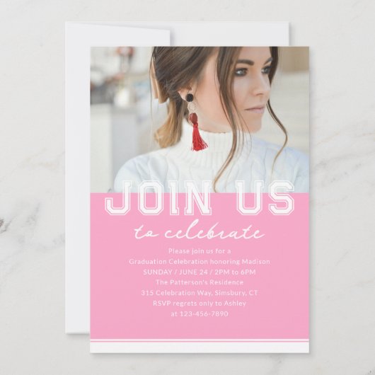 Fotogradatiepartij Elegant modern script Kaart (Achterkant)