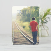 Fotogradatiepartij High School Afstuderen blauw Kaart (Staand voorkant)