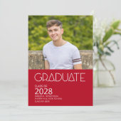 Fotogradiënt rood en wit kaart (Staand voorkant)