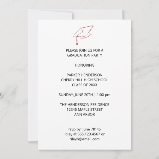 Fotogradiënt rood en wit kaart (Achterkant)