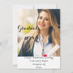 FOTOGRADUATIE FEESTUITNODIGING KAART