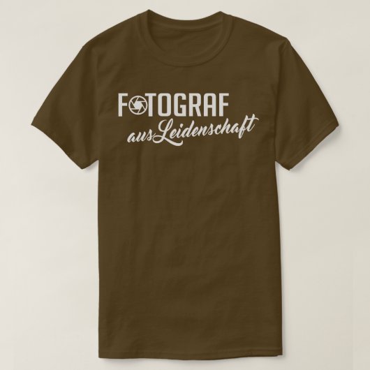 Fotograf aus leidenschaft wit t-shirt (Design voorkant)