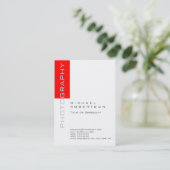 Fotografe artiest White Red Clean Visitekaartje (Staand voorkant)