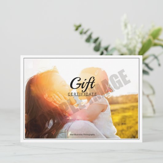 Fotografe cadeaubon (Staand voorkant)