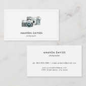 Fotografe camera Modern minimalistisch voorspellen Visitekaartje (Voorkant / Achterkant)