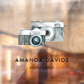 Fotografe camera Moderne Minimale Waterverf  Raamsticker (Vel 2)