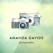 Fotografe camera Moderne Minimale Waterverf  Raamsticker (Vel 3)