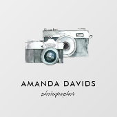 Fotografe camera Moderne Minimale Waterverf  Raamsticker (Vel)