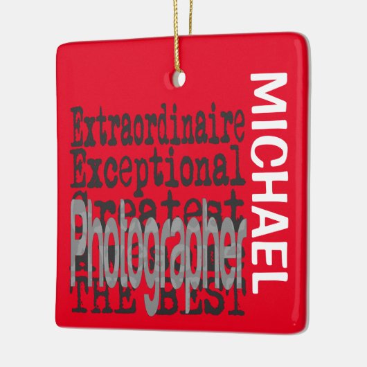 Fotografe Extraordinaire CUSTOM Keramisch Ornament (Links)