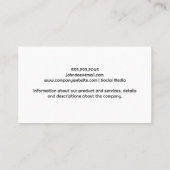 Fotografe fotograaf Holding Camera Visitekaartje (Achterkant)