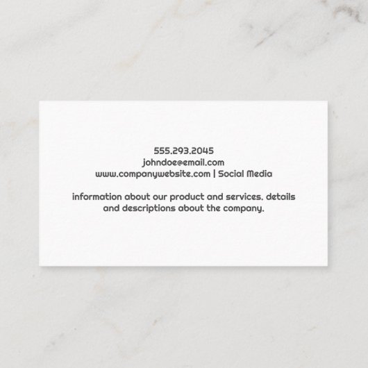 Fotografe fotograaf Holding Camera Visitekaartje (Achterkant)