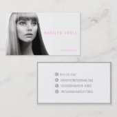 ☐ Fotografe-Haarstylist-Model Moderne headeigensch Visitekaartje (Voorkant / Achterkant)