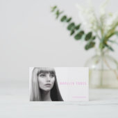 ☐ Fotografe-Haarstylist-Model Moderne headeigensch Visitekaartje (Staand voorkant)