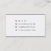 ☐ Fotografe-Haarstylist-Model Moderne headeigensch Visitekaartje (Achterkant)