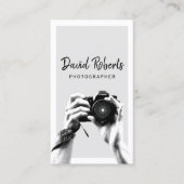 Fotografe Holding Camera Elegant Photography Bu Visitekaartje (Voorkant)