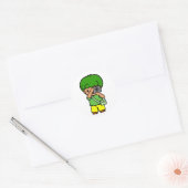 fotografe-jongen ronde sticker (Envelop)