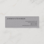 Fotografe kunstenaar Modern Minimalist Gray Mini Visitekaartje (Achterkant)