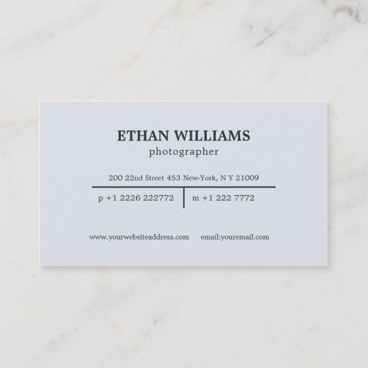 Fotografe Landschap Visitekaartje (Achterkant)