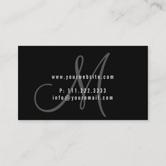 Fotografe minimalistische legante scriptfotografie visitekaartje (Achterkant)