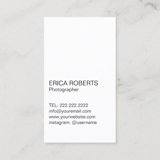 Fotografe Modern Leopard Shutter Fotografie Visitekaartje (Achterkant)