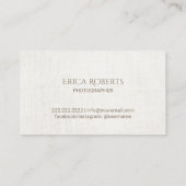 Fotografe moderne camera elegante fotografie visitekaartje (Achterkant)