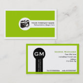 Fotografe onderneming visitekaartjes-kalkgroen visitekaartje (Voorkant / Achterkant)