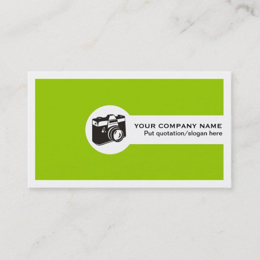 Fotografe onderneming visitekaartjes-kalkgroen visitekaartje (Voorkant)