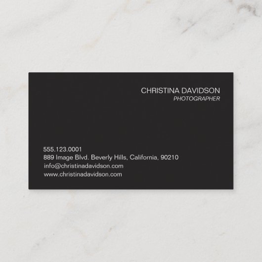  fotografe portefeuille van werkzaamheden visitekaartje (Achterkant)