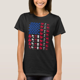 Fotografe Tool American Flag Pride 4th Juli Pho T-shirt