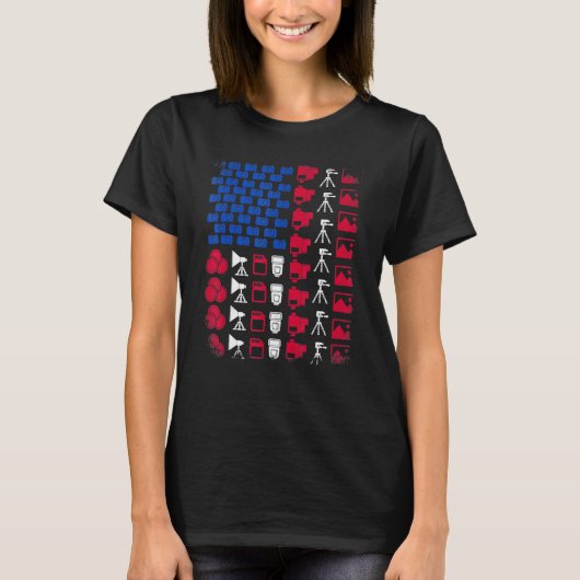 Fotografe Tool American Flag Pride 4th Juli Pho T-shirt (Voorkant)