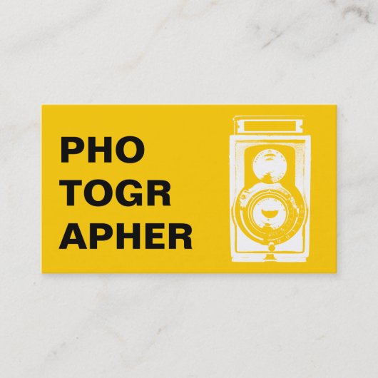 Fotografe Typografie  camera Fotografie Visitekaartje (Voorkant)