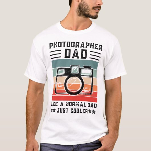 Fotografe vader als een normale vader gewoon koele t-shirt (Voorkant)