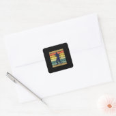 Fotografe Vintage Fotografie Vierkante Sticker (Envelop)