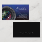 Fotografe Visitekaartje Modern Blue (Voorkant / Achterkant)
