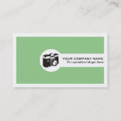 Fotografe vrouwelijke visitekaartjes groen (Voorkant)