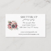 Fotografe Waterverf camera's Visitekaartje (Achterkant)