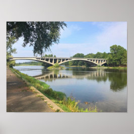Fotografeer Brug Rivier Loire in Tours Frankrijk Poster