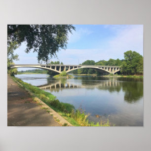 Fotografeer Brug Rivier Loire in Tours Frankrijk Poster