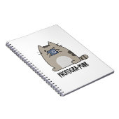 Fotografeer-purr Grappige kat Fotograaf woordspeli Notitieboek (Rechterzijde)