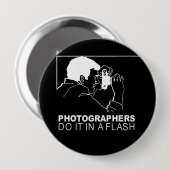 fotografen doen het in een flits ronde button 4,0 cm (Voorkant /achterkant)